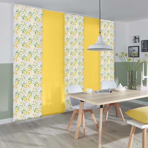 Citronelle Yellow Panel Blinds