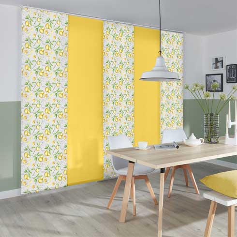 Citronelle Yellow Panel Blinds Citronelle Yellow Panel Blinds