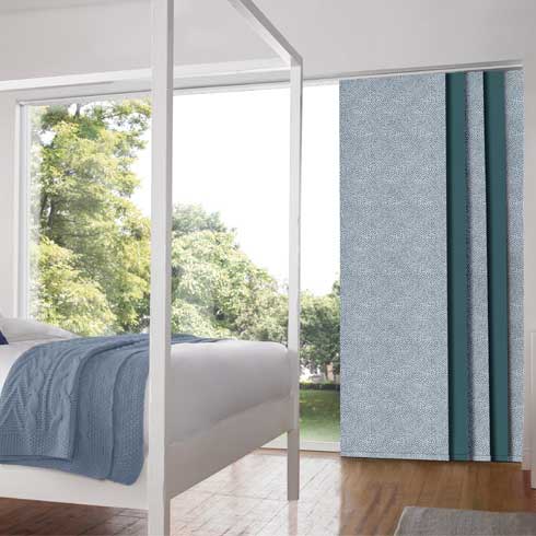 Nandu Dusty Blue Panel Blinds