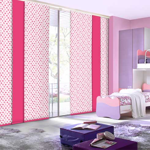 Pink Bubbles Panel Blinds