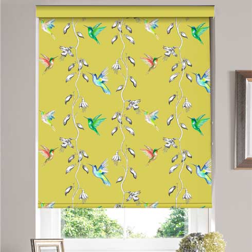 Humming Vines Juniper Roller Blinds