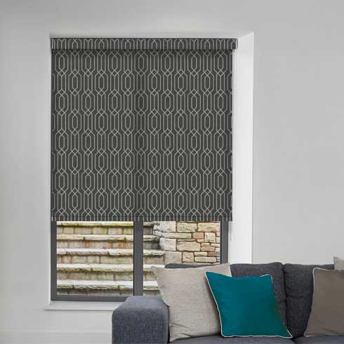 Vector Graphite Roller Blinds